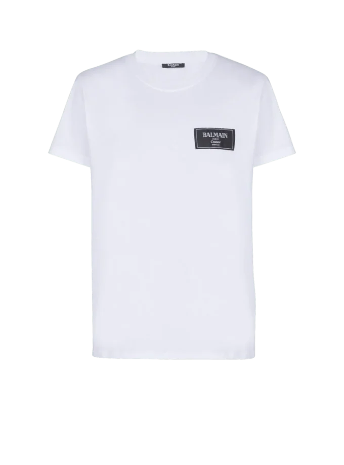 T-shirt con etichetta Balmain Couture T-shirt con etichetta Balmain Couture