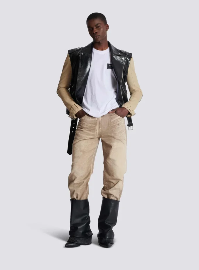 T-shirt con etichetta Balmain Couture T-shirt con etichetta Balmain Couture