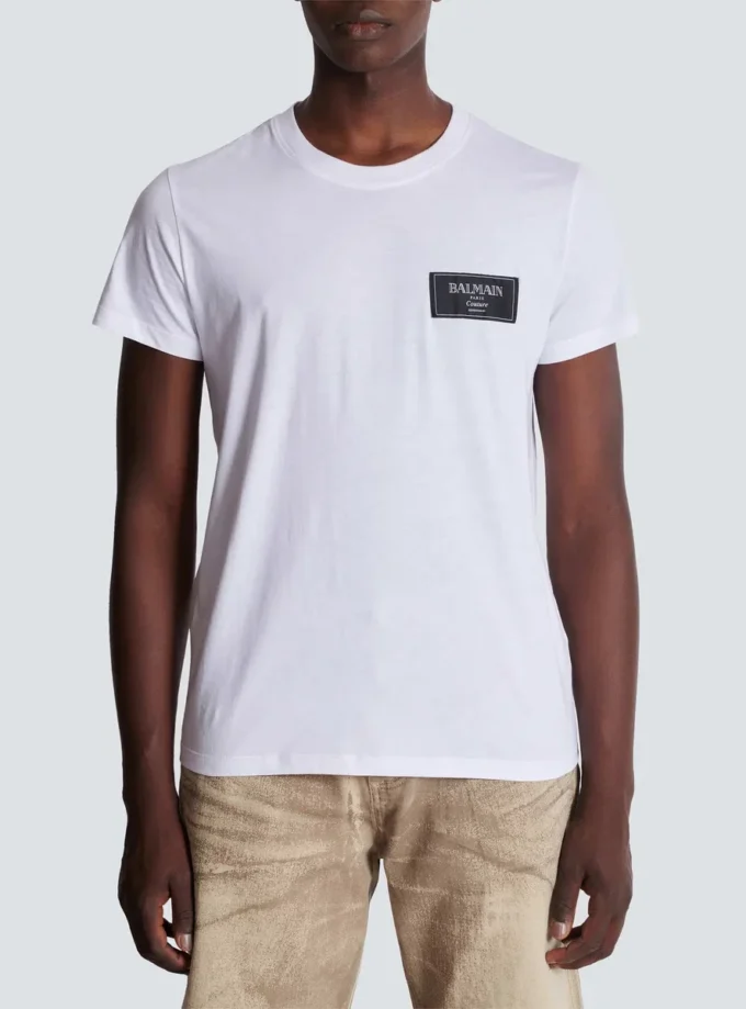 T-shirt con etichetta Balmain Couture T-shirt con etichetta Balmain Couture