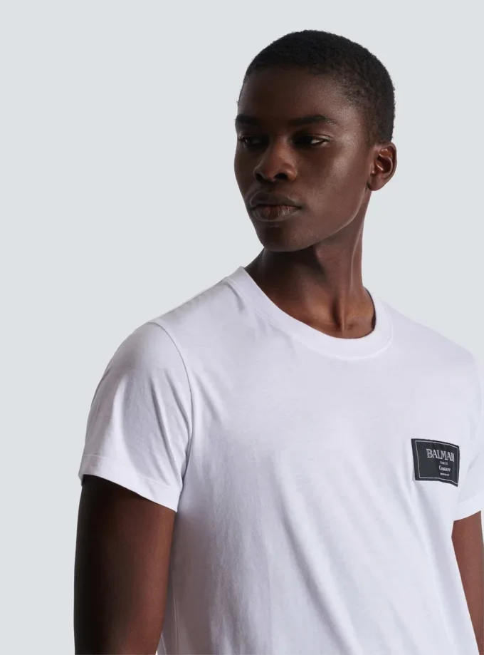 T-shirt con etichetta Balmain Couture T-shirt con etichetta Balmain Couture