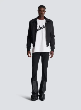 T-shirt con logo Balmain Letter floccato
