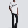 T-shirt con logo Balmain Letter floccato T-shirt con logo Balmain Letter floccato