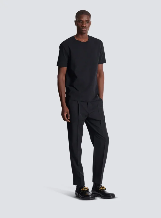 T-shirt con logo Balmain vintage in gel T-shirt con logo Balmain vintage in gel