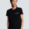 T-shirt con logo Balmain vintage in gel T-shirt con logo Balmain vintage in gel
