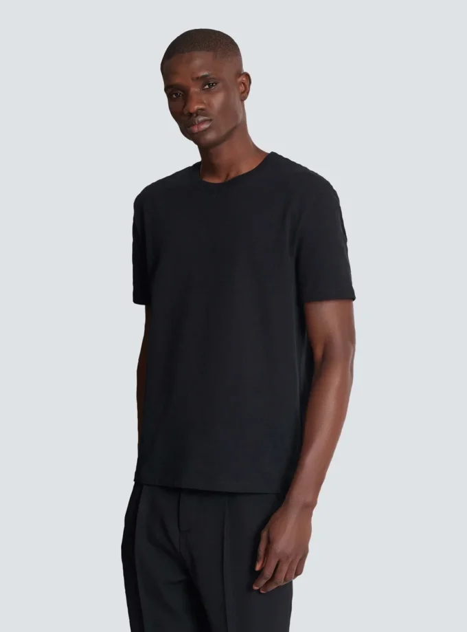 T-shirt con logo Balmain vintage in gel T-shirt con logo Balmain vintage in gel