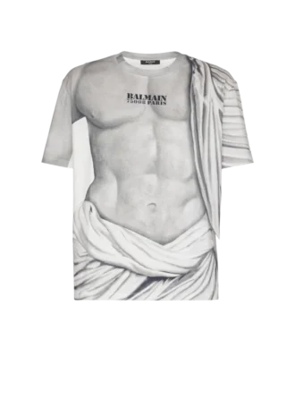 T-shirt con logo e stampa Statue