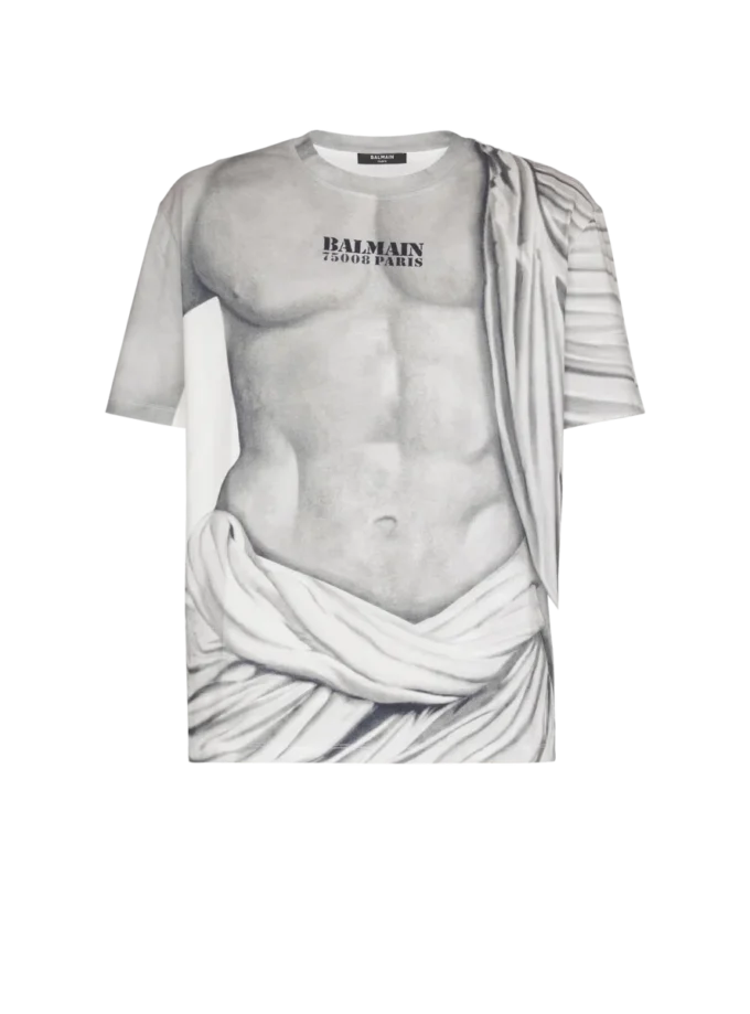 T-shirt con logo e stampa Statue T-shirt con logo e stampa Statue