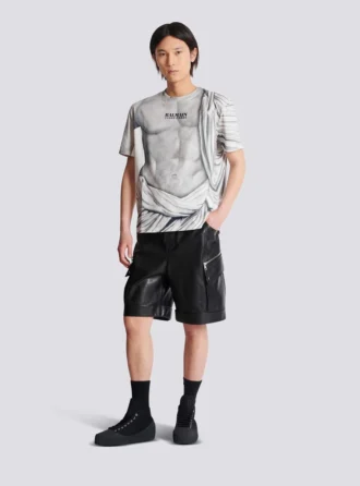 T-shirt con logo e stampa Statue