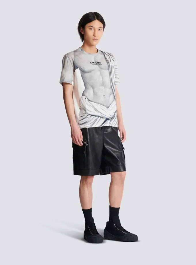 T-shirt con logo e stampa Statue T-shirt con logo e stampa Statue
