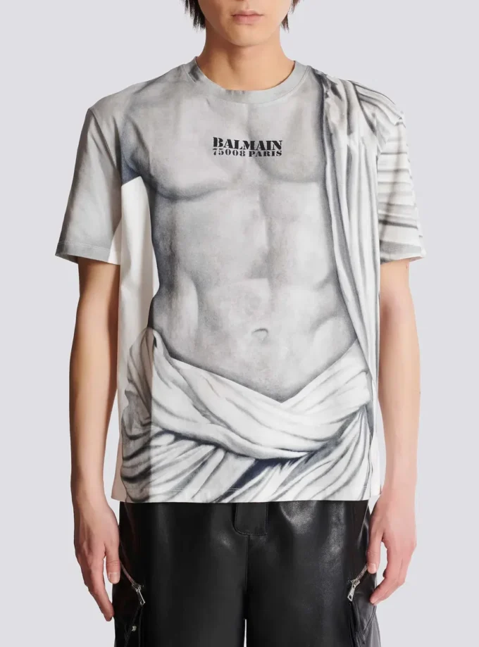 T-shirt con logo e stampa Statue T-shirt con logo e stampa Statue