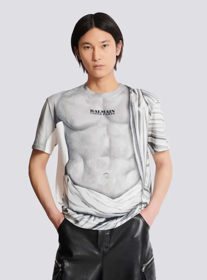 T-shirt con logo e stampa Statue T-shirt con logo e stampa Statue