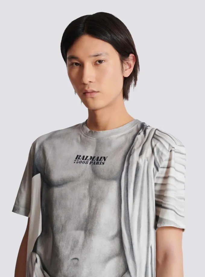 T-shirt con logo e stampa Statue T-shirt con logo e stampa Statue