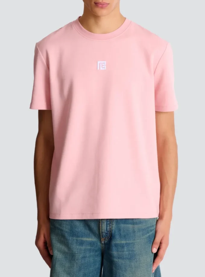 T-shirt con logo ricamato