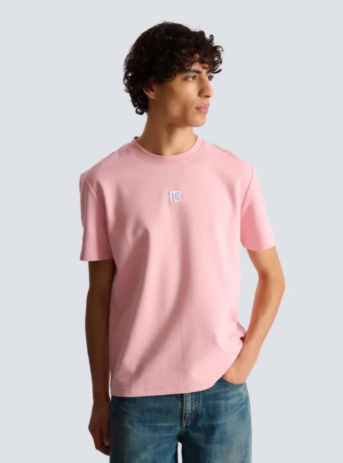 T-shirt con logo ricamato