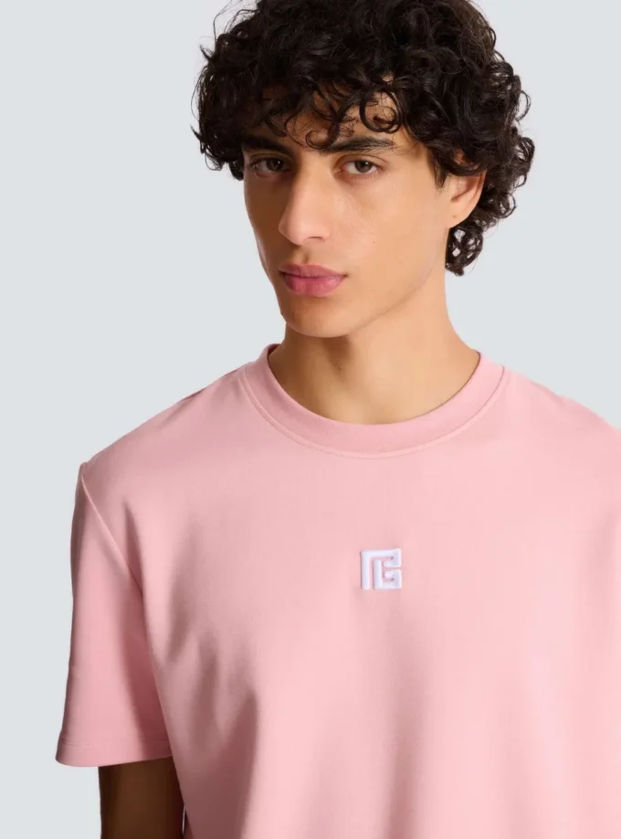 T-shirt con logo ricamato