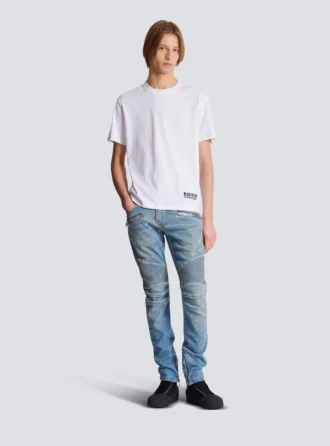 T-shirt con piccola stampa Balmain