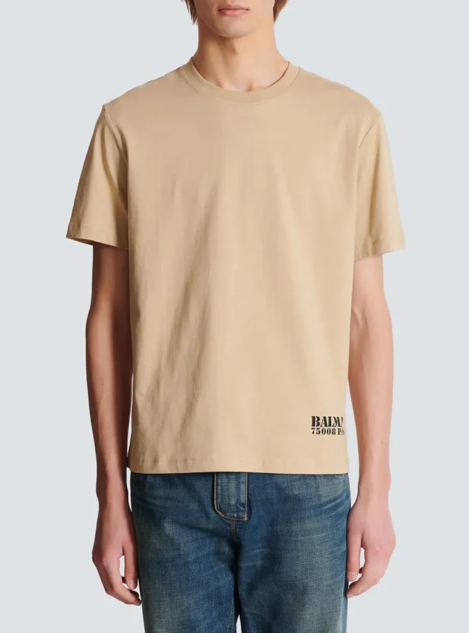 T-shirt con piccola stampa Balmain T-shirt con piccola stampa Balmain