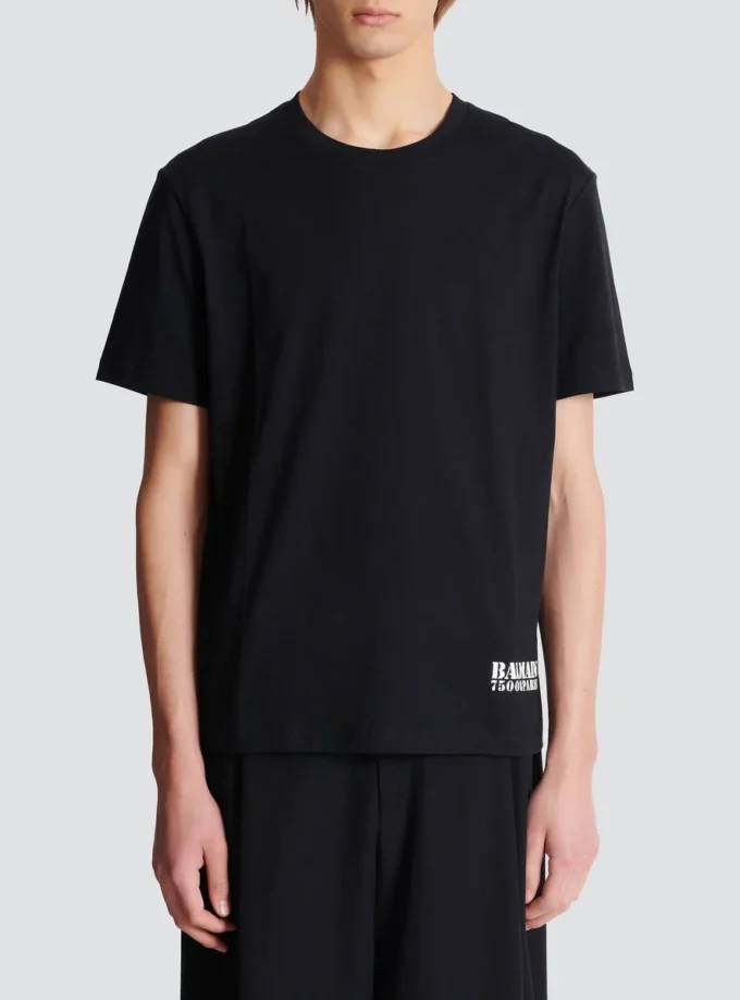 T-shirt con piccola stampa Balmain T-shirt con piccola stampa Balmain
