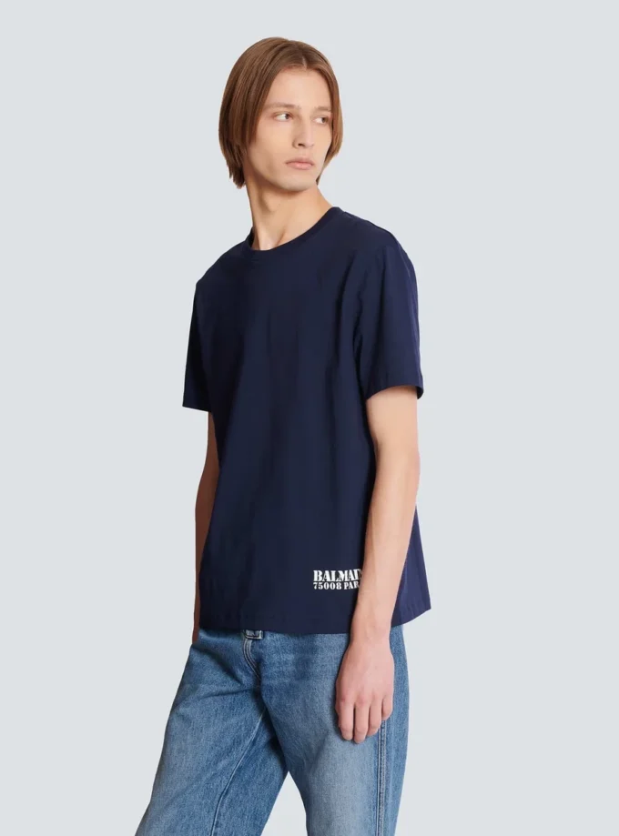 T-shirt con piccola stampa Balmain T-shirt con piccola stampa Balmain