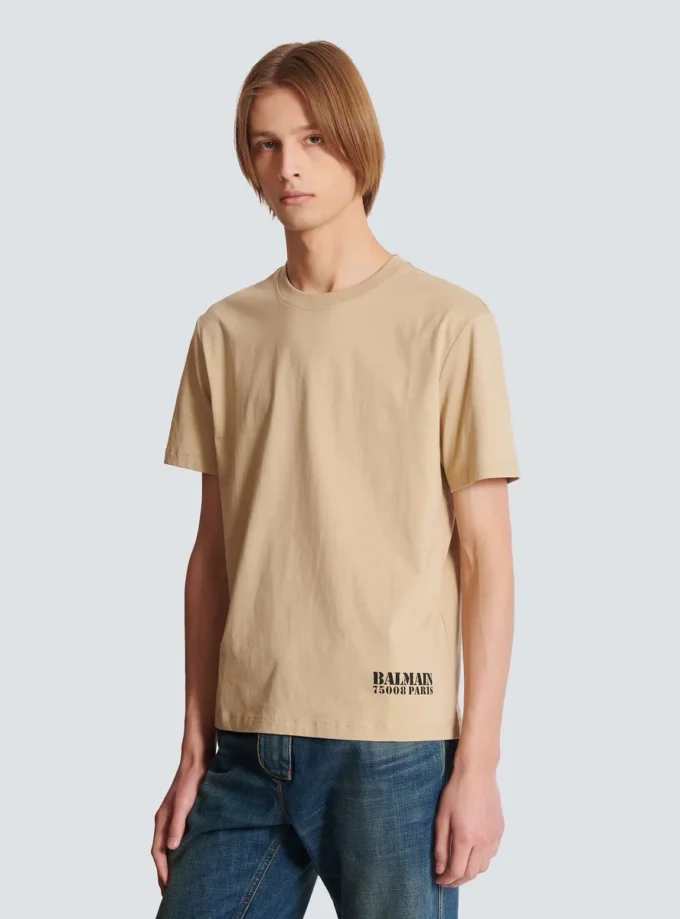 T-shirt con piccola stampa Balmain T-shirt con piccola stampa Balmain