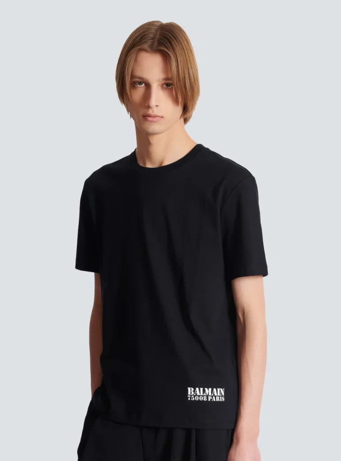 T-shirt con piccola stampa Balmain T-shirt con piccola stampa Balmain