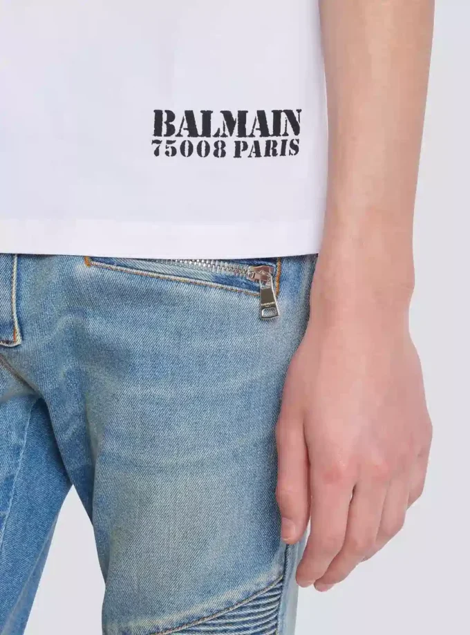 T-shirt con piccola stampa Balmain T-shirt con piccola stampa Balmain