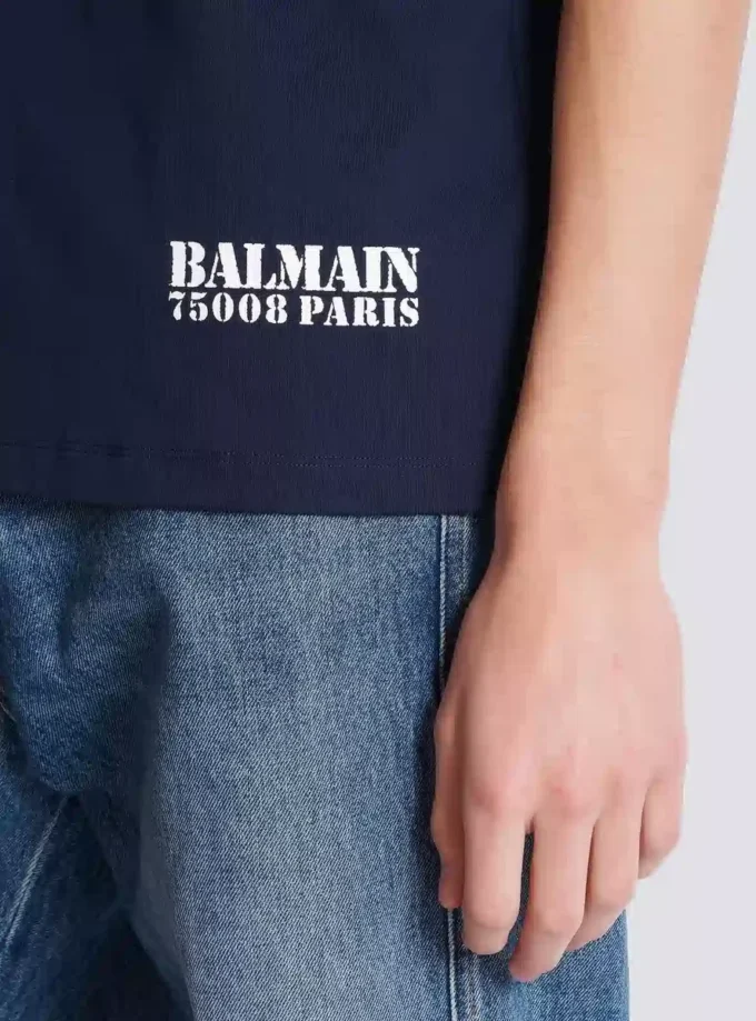 T-shirt con piccola stampa Balmain T-shirt con piccola stampa Balmain