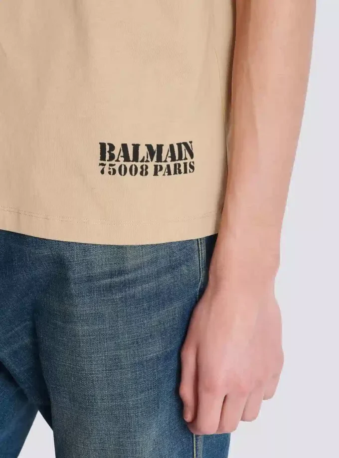 T-shirt con piccola stampa Balmain T-shirt con piccola stampa Balmain