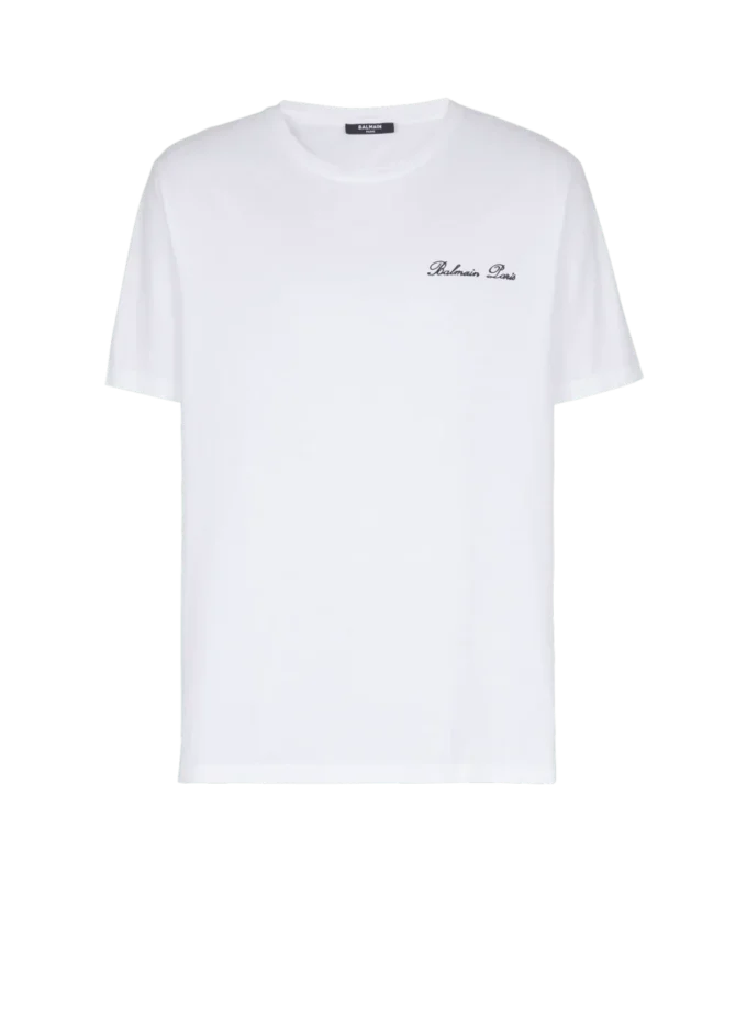T-shirt con ricamo Balmain Signature T-shirt con ricamo Balmain Signature