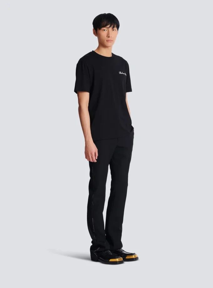 T-shirt con ricamo Balmain Signature T-shirt con ricamo Balmain Signature