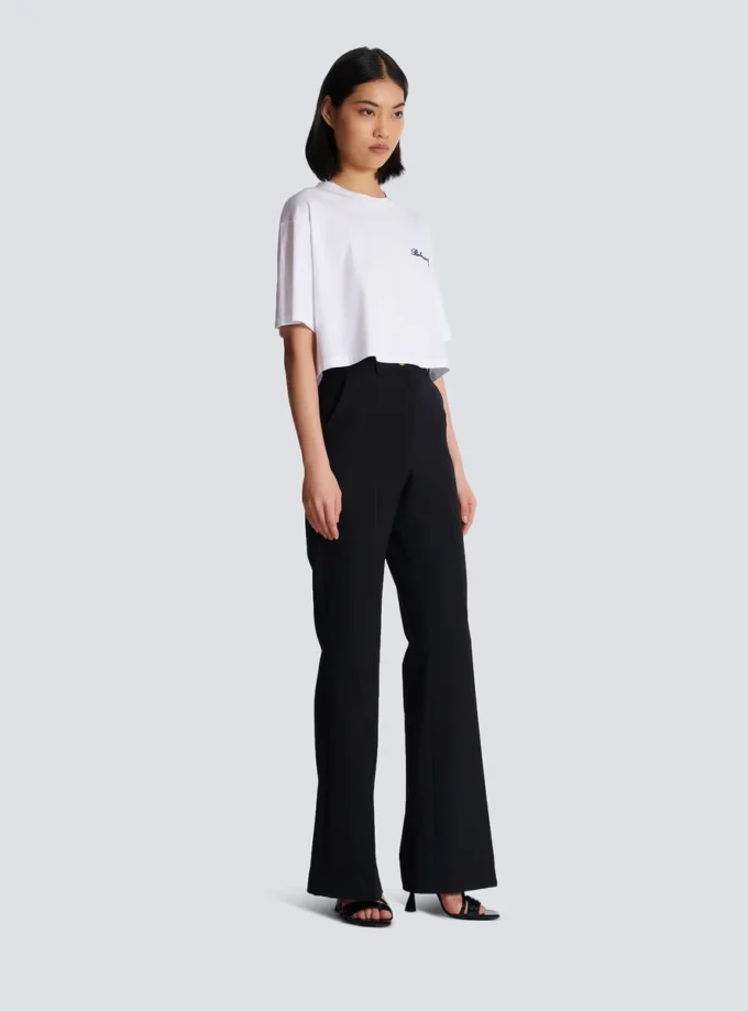T-shirt con ricamo Balmain Signature T-shirt con ricamo Balmain Signature