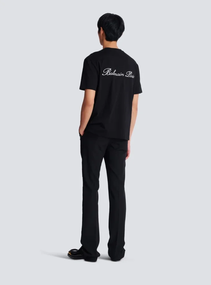 T-shirt con ricamo Balmain Signature T-shirt con ricamo Balmain Signature
