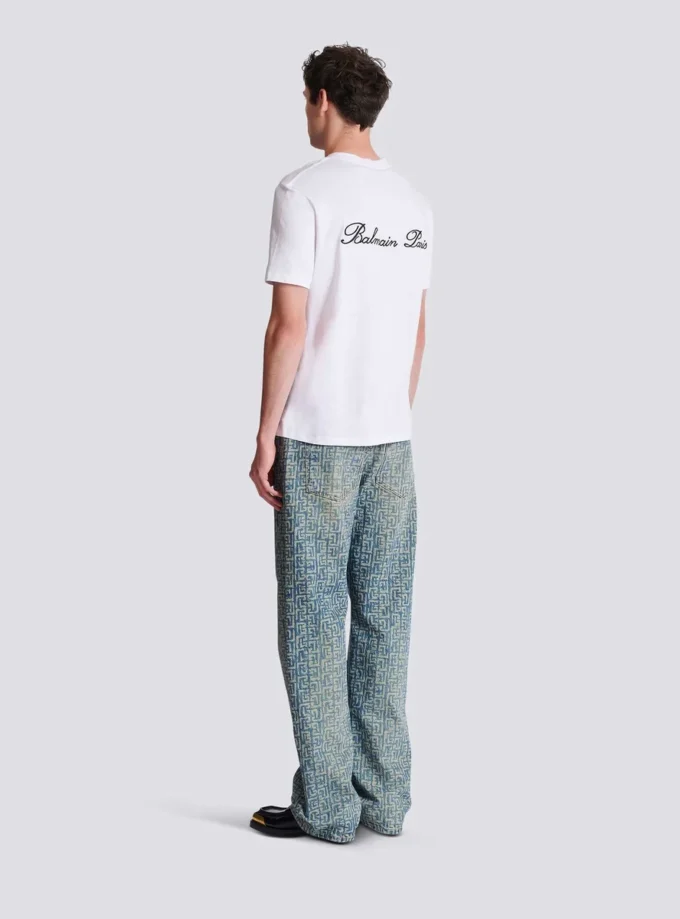 T-shirt con ricamo Balmain Signature T-shirt con ricamo Balmain Signature