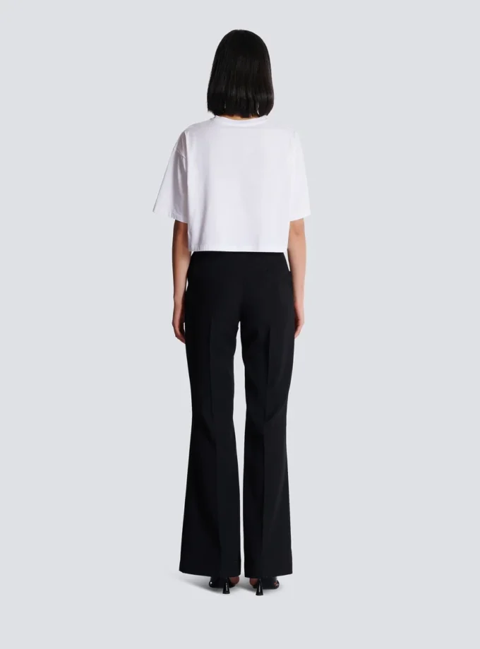 T-shirt con ricamo Balmain Signature T-shirt con ricamo Balmain Signature