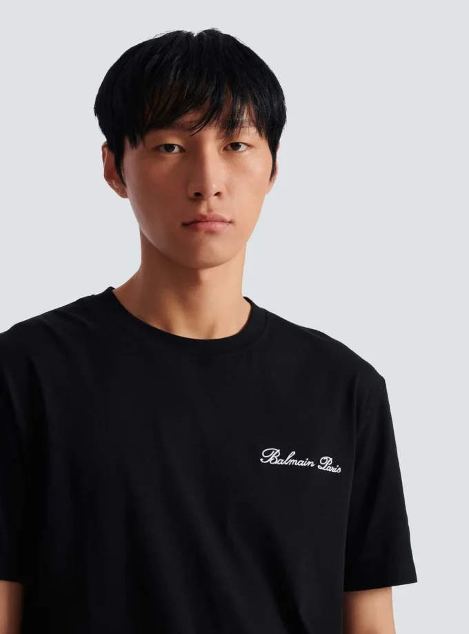 T-shirt con ricamo Balmain Signature T-shirt con ricamo Balmain Signature