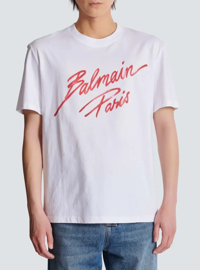 T-shirt con stampa Balmain Lipstick T-shirt con stampa Balmain Lipstick