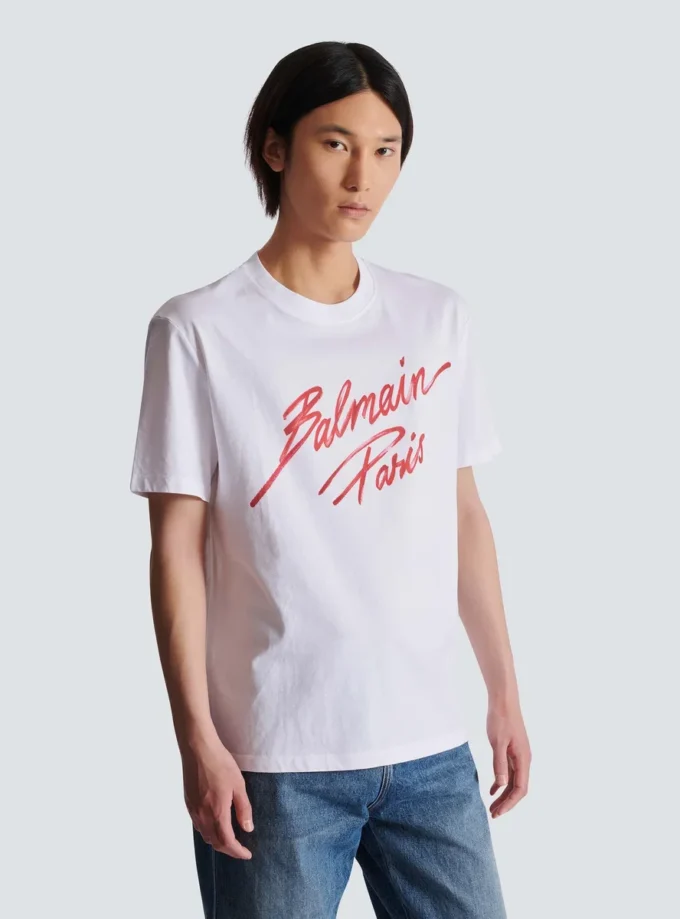T-shirt con stampa Balmain Lipstick T-shirt con stampa Balmain Lipstick