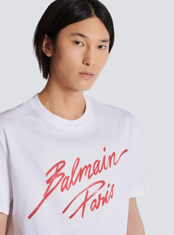T-shirt con stampa Balmain Lipstick T-shirt con stampa Balmain Lipstick