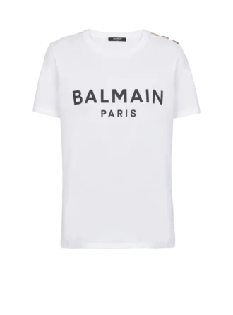 T-shirt con stampa Balmain Paris