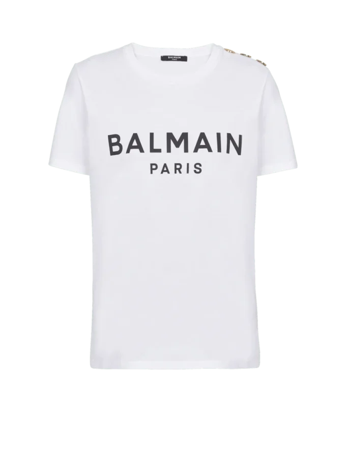T-shirt con stampa Balmain Paris