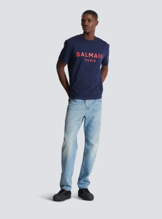 T-shirt con stampa Balmain Paris