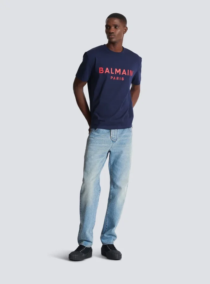 T-shirt con stampa Balmain Paris T-shirt con stampa Balmain Paris