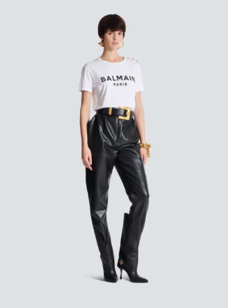 T-shirt con stampa Balmain Paris