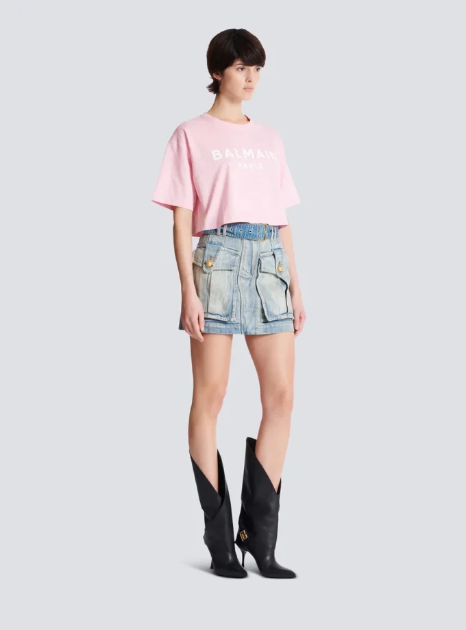T-shirt con stampa Balmain Paris T-shirt con stampa Balmain Paris