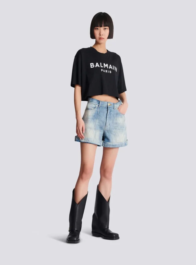 T-shirt con stampa Balmain Paris T-shirt con stampa Balmain Paris