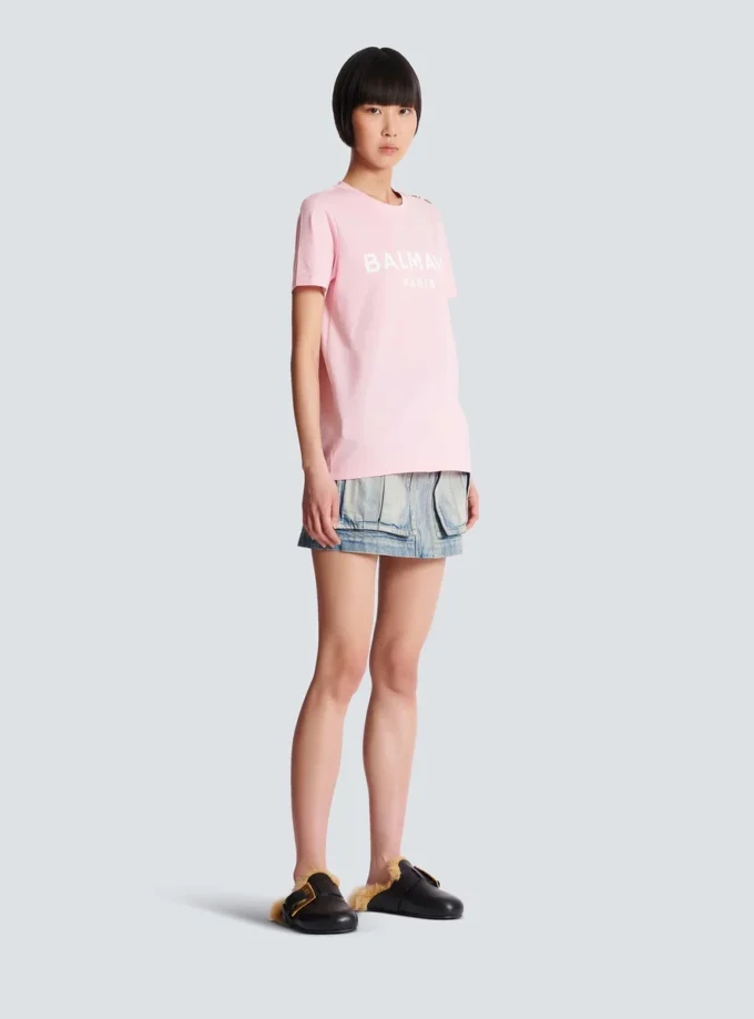 T-shirt con stampa Balmain Paris T-shirt con stampa Balmain Paris