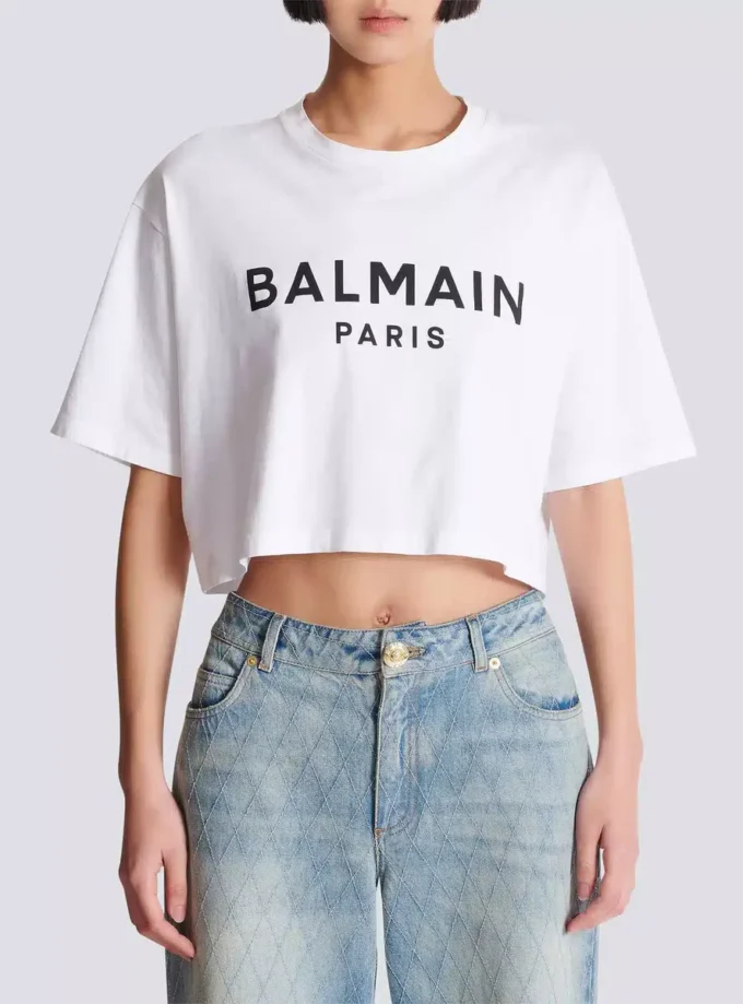 T-shirt con stampa Balmain Paris T-shirt con stampa Balmain Paris