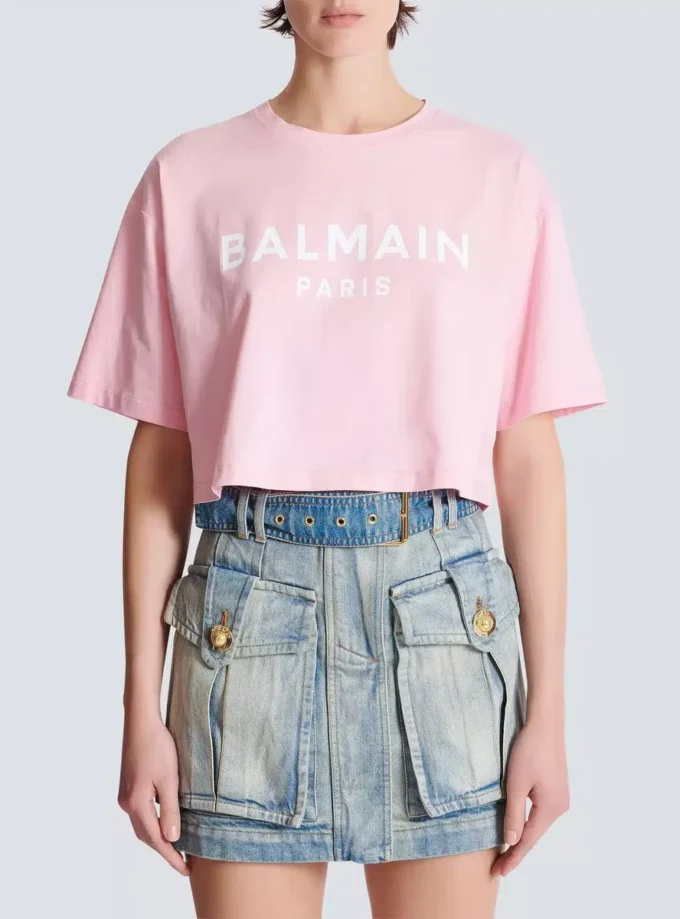 T-shirt con stampa Balmain Paris T-shirt con stampa Balmain Paris