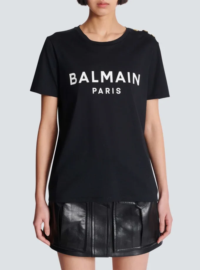 T-shirt con stampa Balmain Paris T-shirt con stampa Balmain Paris
