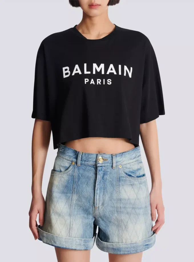 T-shirt con stampa Balmain Paris T-shirt con stampa Balmain Paris